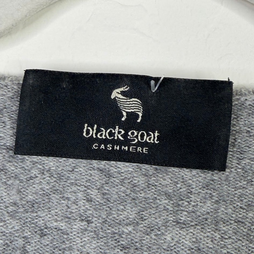 NEW Black Goat Womens Cashmere Cowl Neck Sweater Gray Quiet Luxury Capsule Large - Picture 8 of 12